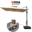 Ombrelone Gold Led Aluminio Reforzado 3,5x3,5 con Base Pesada 100L – Estilo y Protección Solar Total