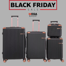 Kit Completo con 4 Tamaños | Acabado Cromado, Candado Integrado y Ruedas Dobles