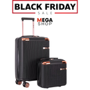 Kit Completo con 4 Tamaños | Acabado Cromado, Candado Integrado y Ruedas Dobles