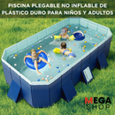 PISCINA PLEGABLE NO INFLABLE DE PLÁSTICO DURO PARA NIÑOS Y ADULTOS