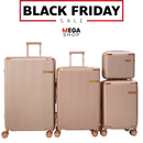 Kit Completo con 4 Tamaños | Acabado Cromado, Candado Integrado y Ruedas Dobles