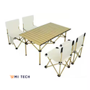 Kit de mesa plegable blanca + 4 sillas resistentes